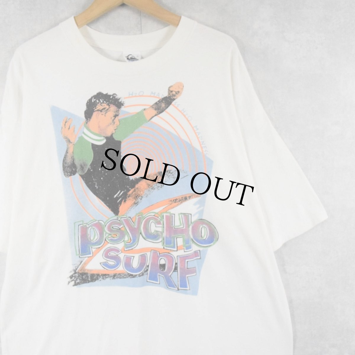 画像1: 90's Quiksilver USA製 "Psyco Surf" プリントTシャツ XL (1)
