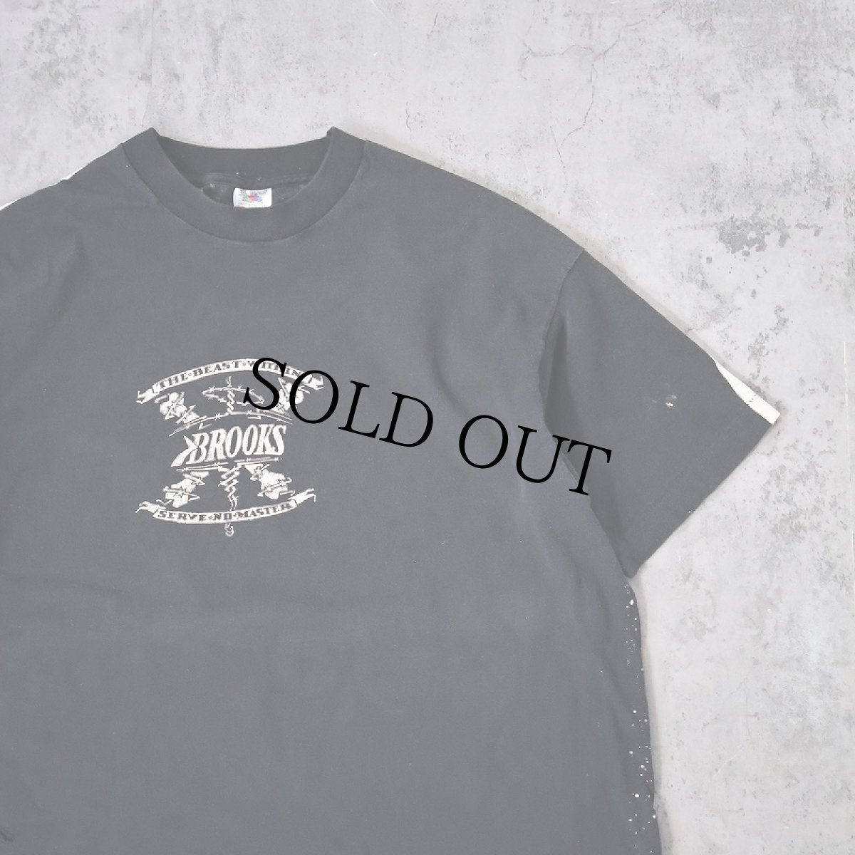 画像2: 【SALE】 90's BROOKS THE BEAST USA製 大判プリントTシャツ BLACK XL (2)