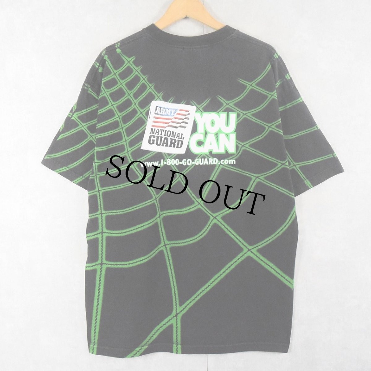 画像2: ARMY NATIONAL GUARD 大判プリントTシャツ BLACK XL (2)