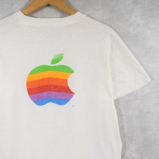 画像1: 80's Apple USA製 レインボーロゴ プリントTシャツ XL (1)