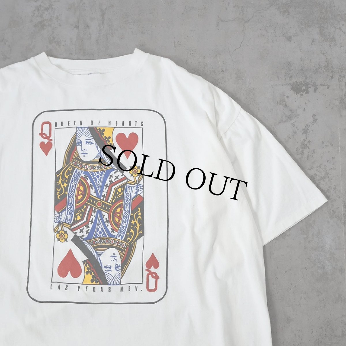画像1: 90's USA製 "QUEEN OF HEARTS" プリントTシャツ XXL (1)