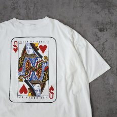 画像1: 90's USA製 "QUEEN OF HEARTS" プリントTシャツ XXL (1)