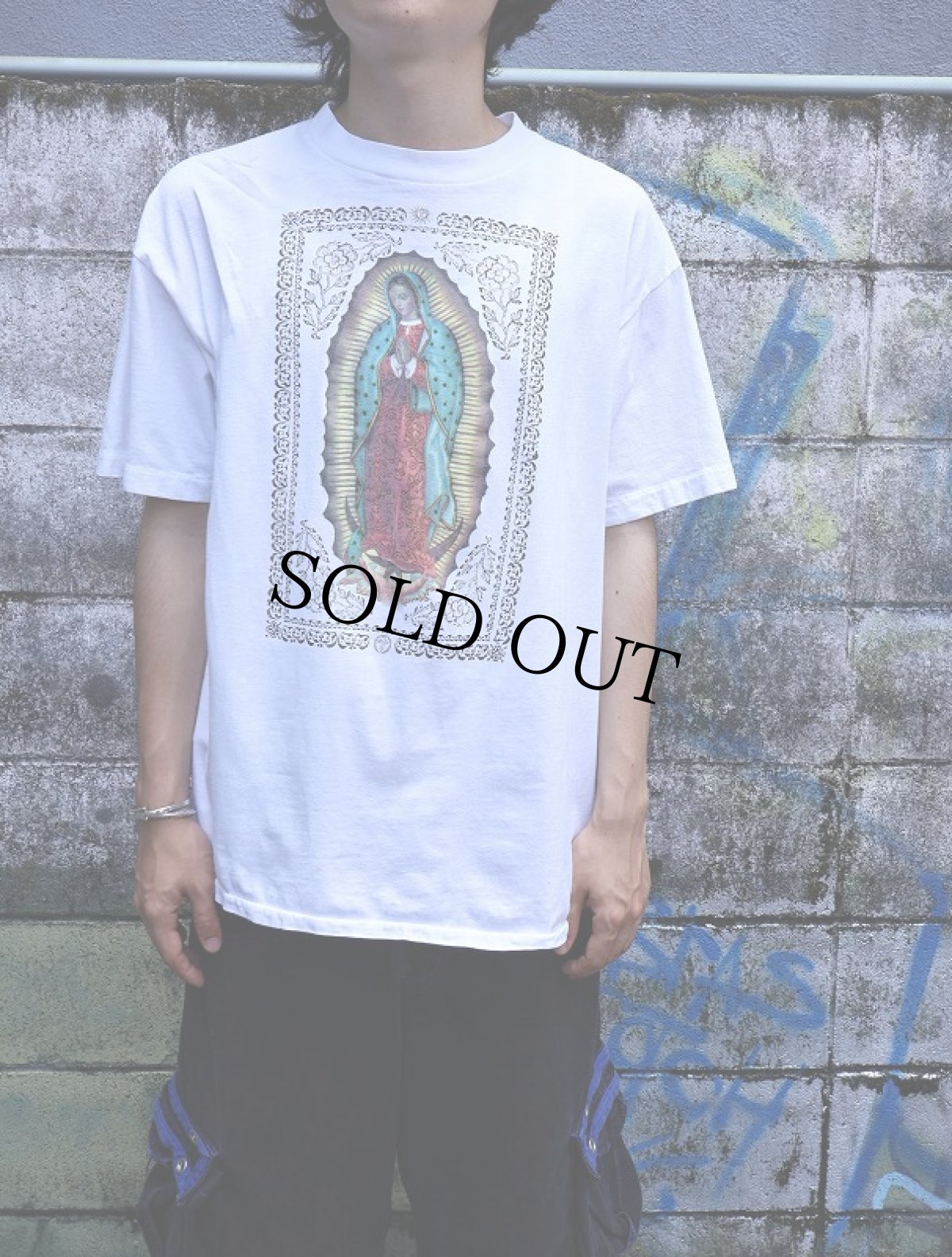 画像2: 90's 聖母マリア プリントTシャツ L (2)