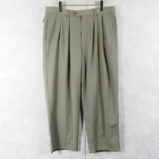 画像2: 80〜90's GIORGIO ARMANI ITALY製 2タック ピュアウールスラックス W35 (2)