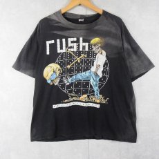 画像1: 90's RUSH × PUSHEAD "ROLL THE BONES" ロックバンド アルバムプリントTシャツ BLACK (1)