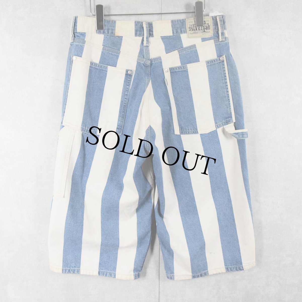 画像3: Levi's SILVER TAB "CARPENTER" ストライプ柄 ペインターショーツ W32 (3)