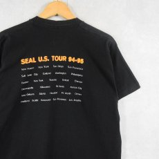 画像2: 90's SEAL USA製 "SEAL U.S. TOUR 94-95" ソウルシンガーツアーTシャツ BLACK L (2)