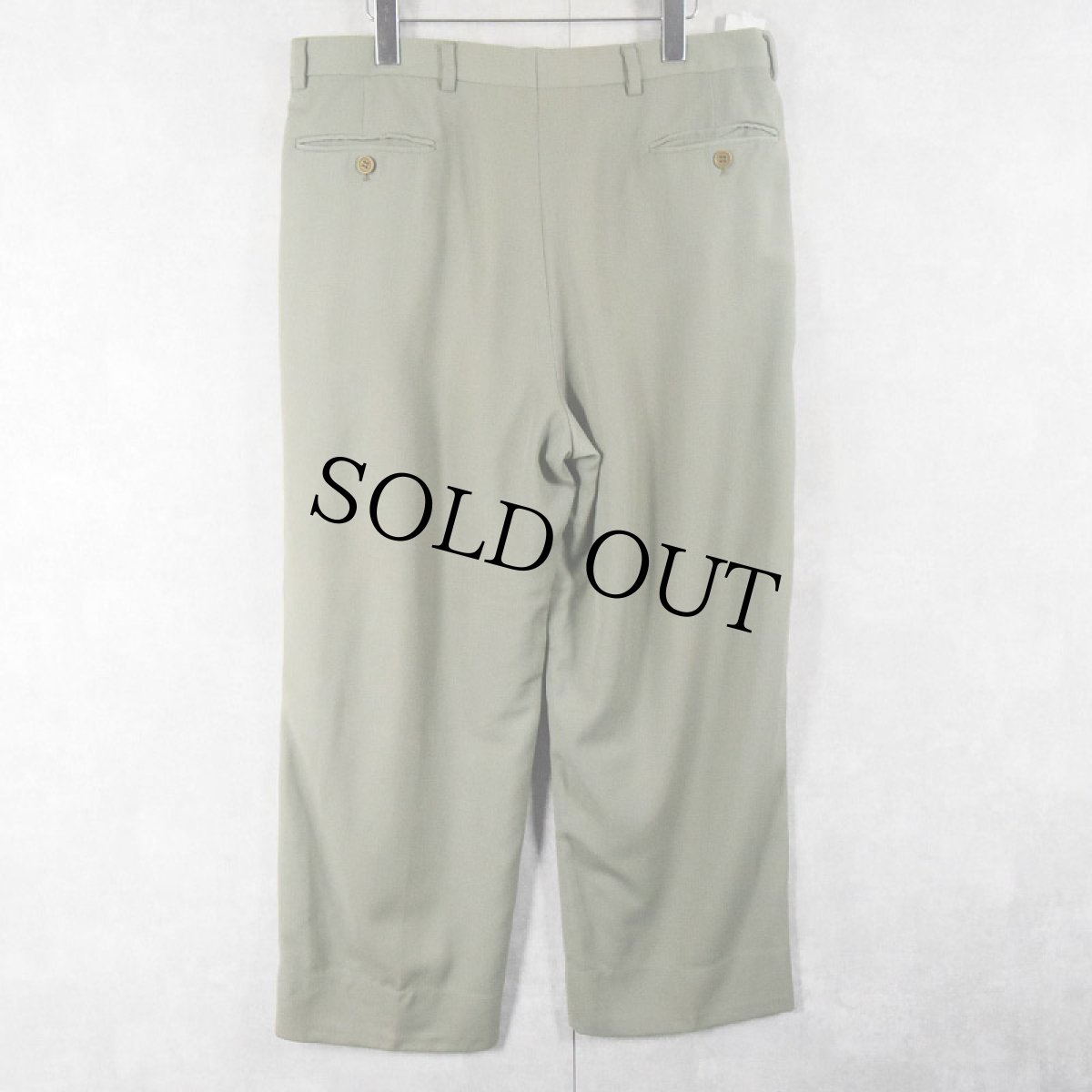 画像3: 80〜90's GIORGIO ARMANI ITALY製 2タック ピュアウールスラックス W35 (3)