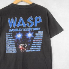 画像2: 80's W.A.S.P. USA製 ヘヴィメタル・バンド プリントTシャツ BLACK XL (2)