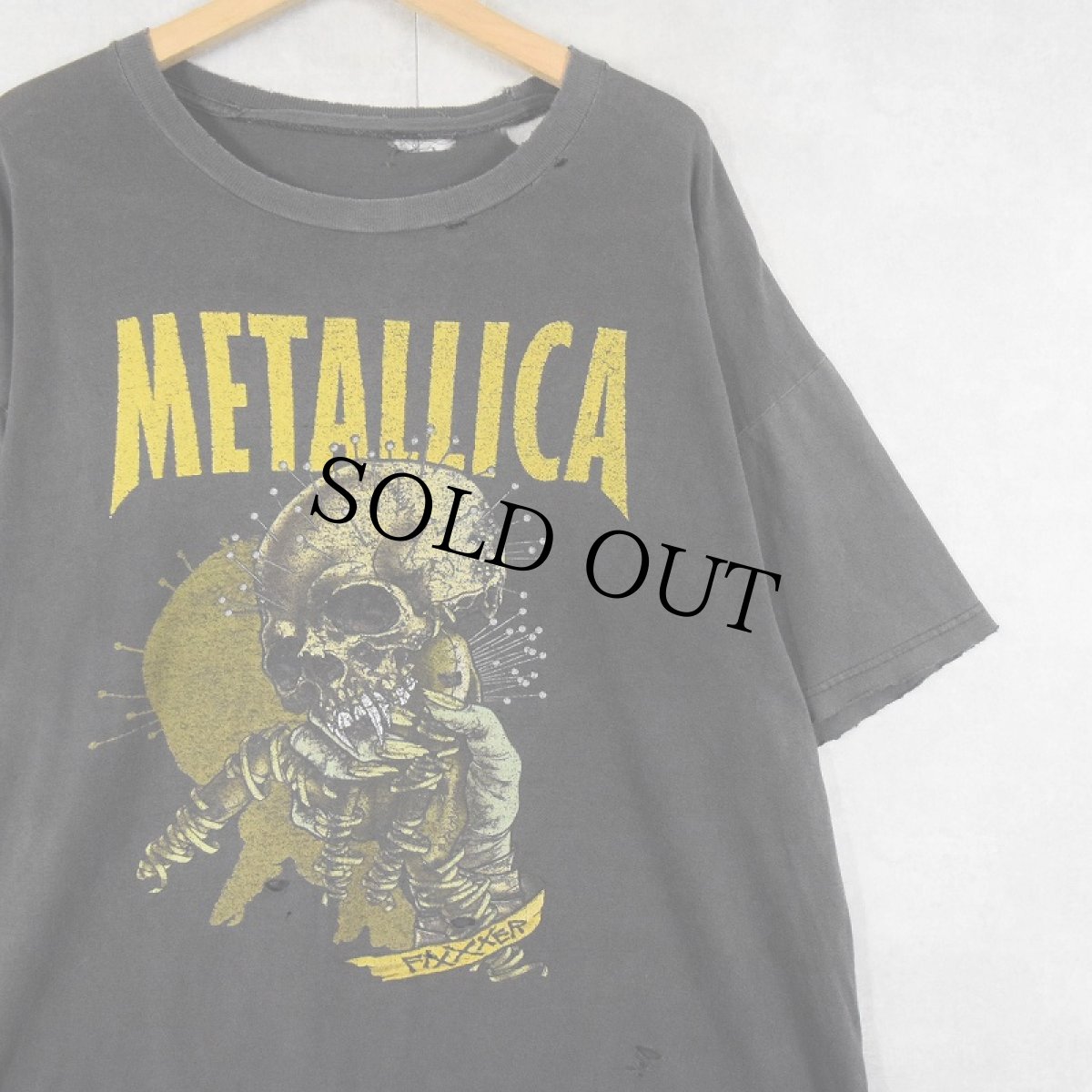 画像1: METALLICA × PUSHEAD ヘヴィメタル・バンド プリントTシャツ BLACK (1)