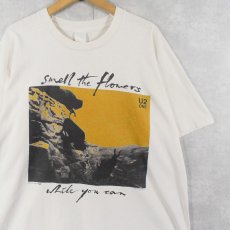 画像1: 90's U2 "smell the flowers while you can" ロックバンド プリントTシャツ (1)
