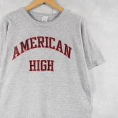 画像1: 80's Champion トリコタグ USA製 "AMERICAN HIGH" プリントTシャツ XL (1)