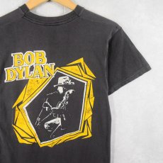 画像2: 70's BOB DYLAN フォークロックミュージシャン ツアープリントTシャツ BLACK (2)