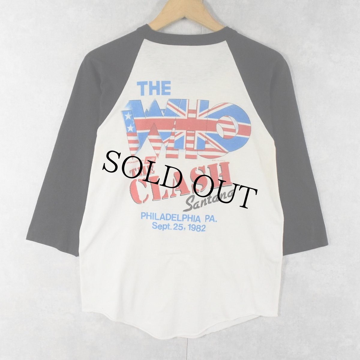 画像2: 80's THE WHO "CLASH" ロックバンド ツアープリント ラグランTシャツ L (2)