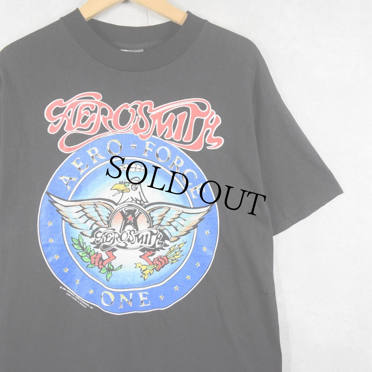 画像1: 80's AEROSMITH USA製 "PUMP" ハードロックバンド ツアープリントTシャツ BLACK L (1)