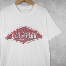 画像1: 80's BOB DYLAN フォークロックミュージシャン プリントTシャツ (1)