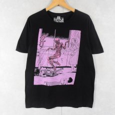 画像1: 伊藤潤二 "肉色の怪" ホラー漫画プリントTシャツ BLACK (1)