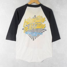 画像2: 80's Ted Nugent USA製 "World Wildlife" ギタリスト ツアープリント ラグランTシャツ L (2)