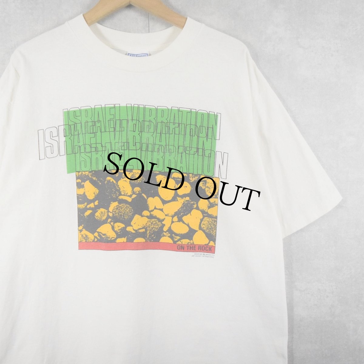 画像1: 【SALE】 90's Israel Vibration USA製 "On the Rock" ルーツレゲエ・トリオ アルバムプリントTシャツ XL (1)