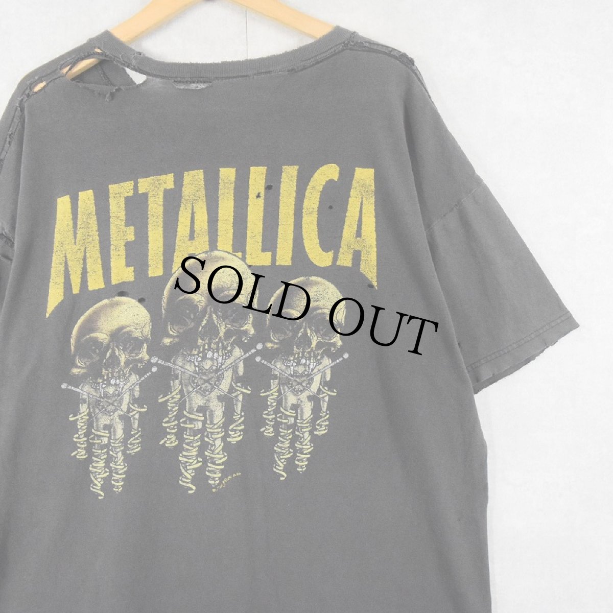 画像2: METALLICA × PUSHEAD ヘヴィメタル・バンド プリントTシャツ BLACK (2)