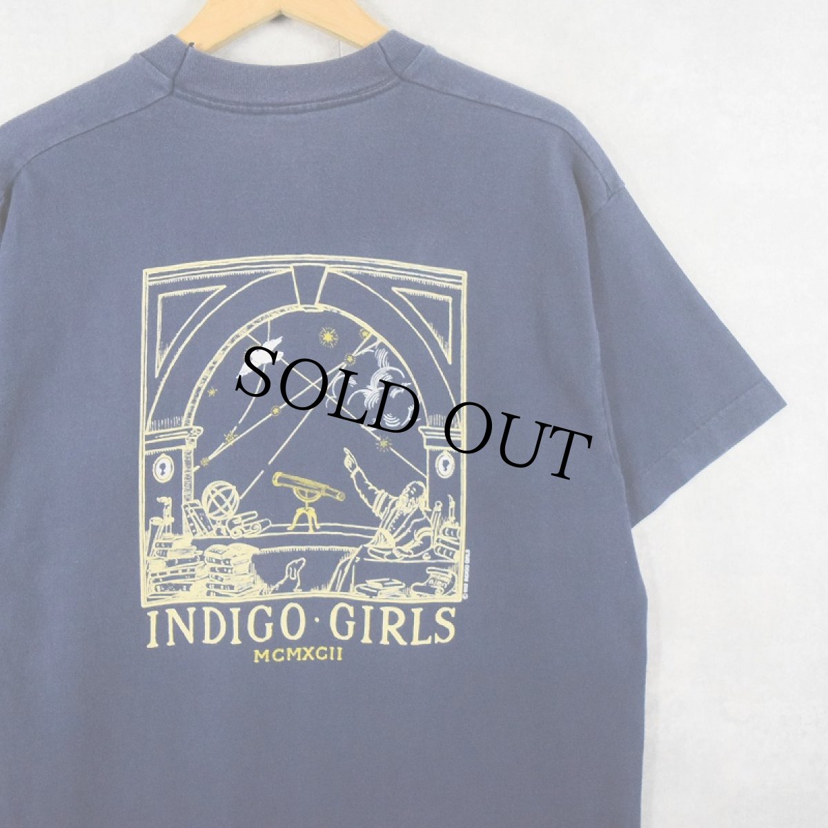 画像2: 90's INDIGO GIRLS USA製 フォーク・ロック・デュオ プリントTシャツ NAVY L (2)