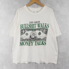 画像1: 80〜90's "BULLSHIT WALKS MONEY TALKS" プリントTシャツ (1)