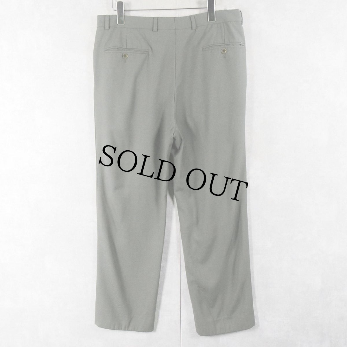 画像3: ARMANI COLLEZIONI ストライプ柄 スラックス KHAKI W33 (3)