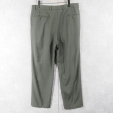 画像3: ARMANI COLLEZIONI ストライプ柄 スラックス KHAKI W33 (3)