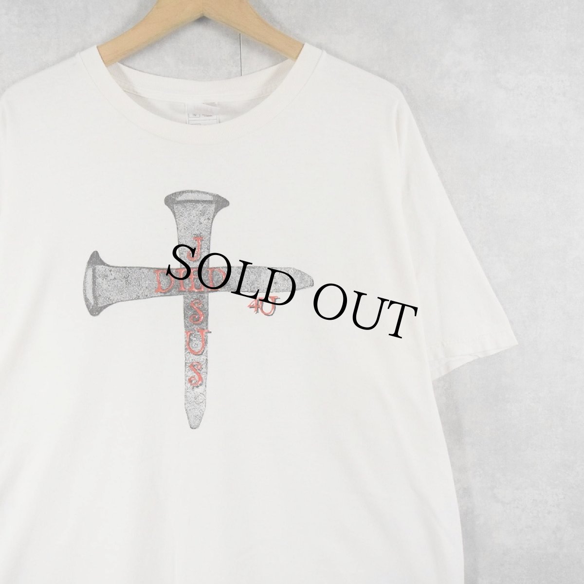 画像1: "JESUS DIED 4U" ジーザスプリントTシャツ XL (1)