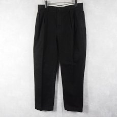 画像1: POLO Ralph Lauren "CLASSICFIT PLEATED" 2タックチノトラウザーズ BLACK W32 (1)