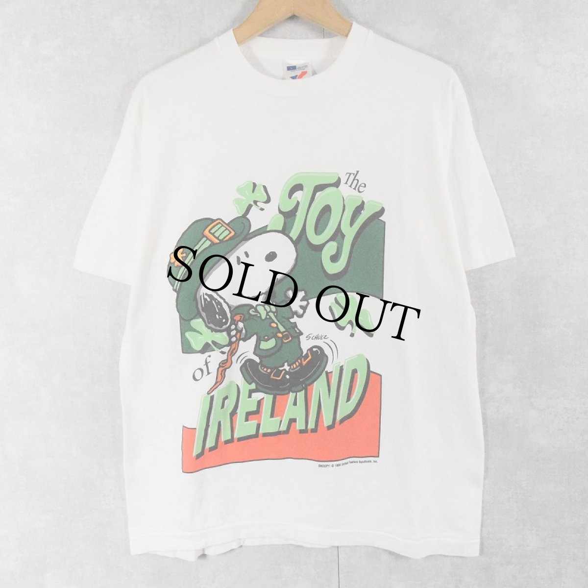 画像1: 90's SNOOPY USA製 "JOY IRELAND" キャラクタープリントTシャツ L (1)