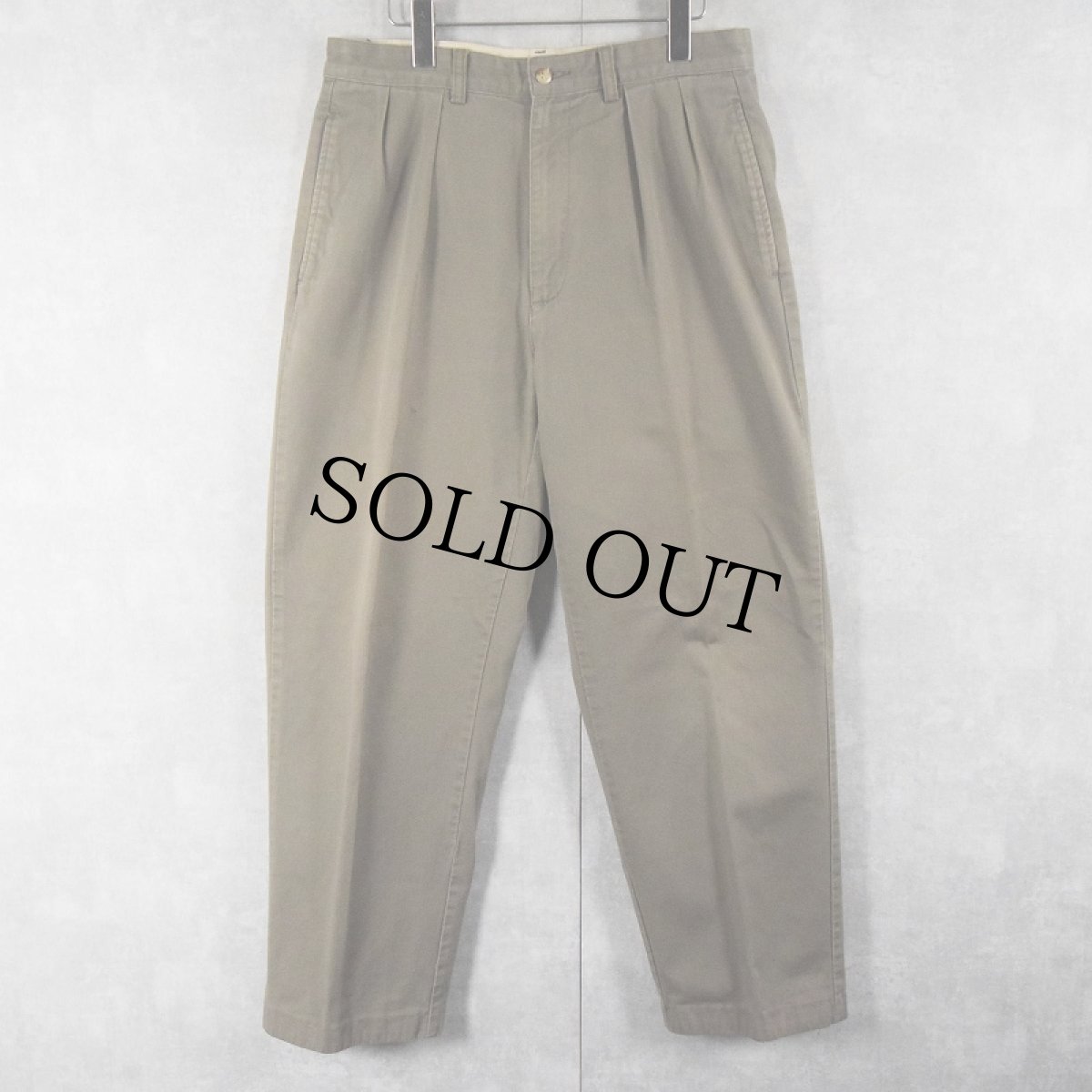 画像1: POLO Ralph Lauren "ADREW PANT" 2タックチノトラウザーズ W33 (1)