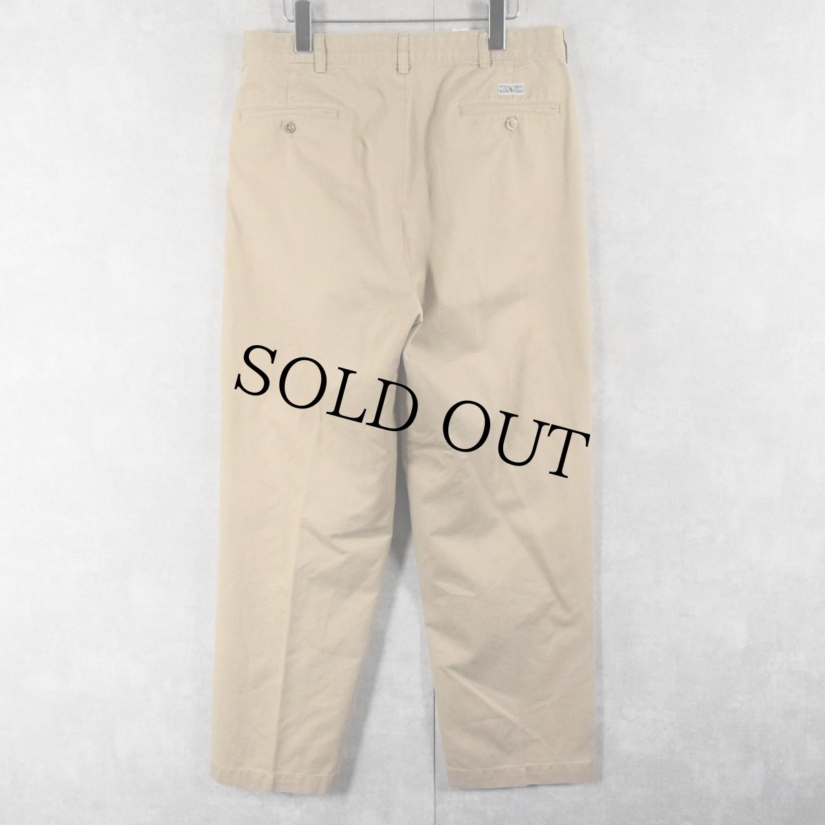 画像2: POLO Ralph Lauren "ADREW PANT" 2タックチノトラウザーズ W33 (2)