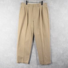 画像1: POLO Ralph Lauren "ADREW PANT" 2タックチノトラウザーズ W33 (1)