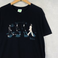 画像1: 2005 THE BEATLES "ABBEY ROAD" ロックバンドアルバムTシャツ BLACK L (1)