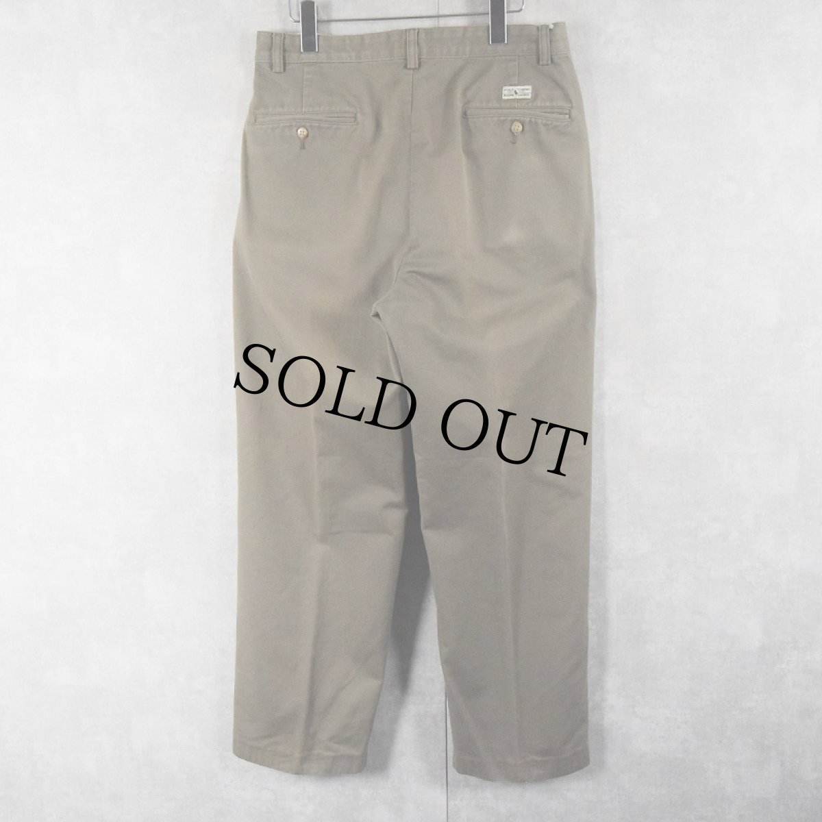 画像2: POLO Ralph Lauren "ADREW PANT" 2タックチノトラウザーズ W33 (2)