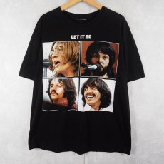 画像1: 90's THE BEATLES USA製 "LET IT BE" ロックバンドTシャツ BLACK  (1)