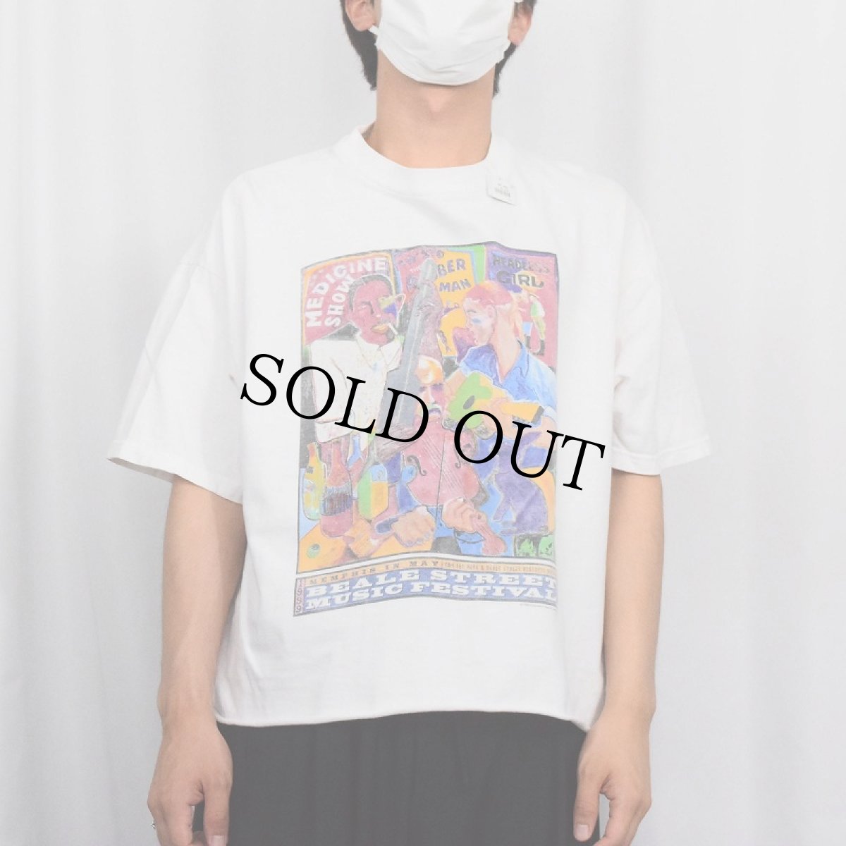 画像2: 90's "BEALE STREET MUSIC FESTIVAL" ミュージックフェスティバル イラストTシャツ XL (2)