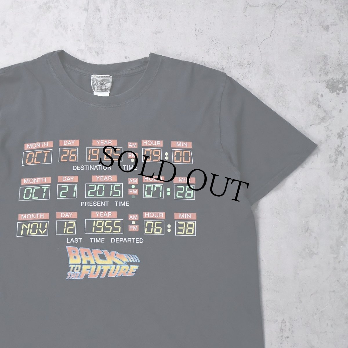 画像1: BACK TO THE FUTURE SF映画 プリントTシャツ BLACK L (1)