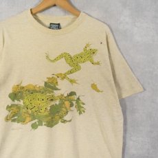 画像1: 90's D.D.TYLER USA製 カエルイラストプリントTシャツ XL (1)