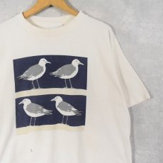画像1: 90's MICHIGAN RAG CO. USA製 カモメプリントTシャツ  (1)