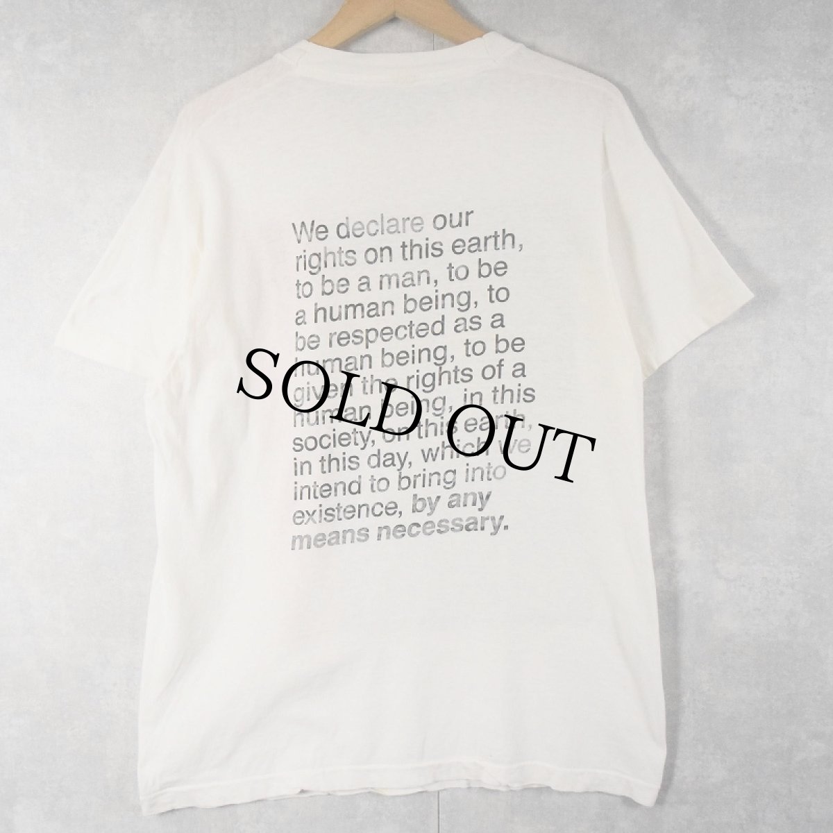 画像2: 80's MALCOM X. USA製 偉人名言プリントTシャツ XL (2)