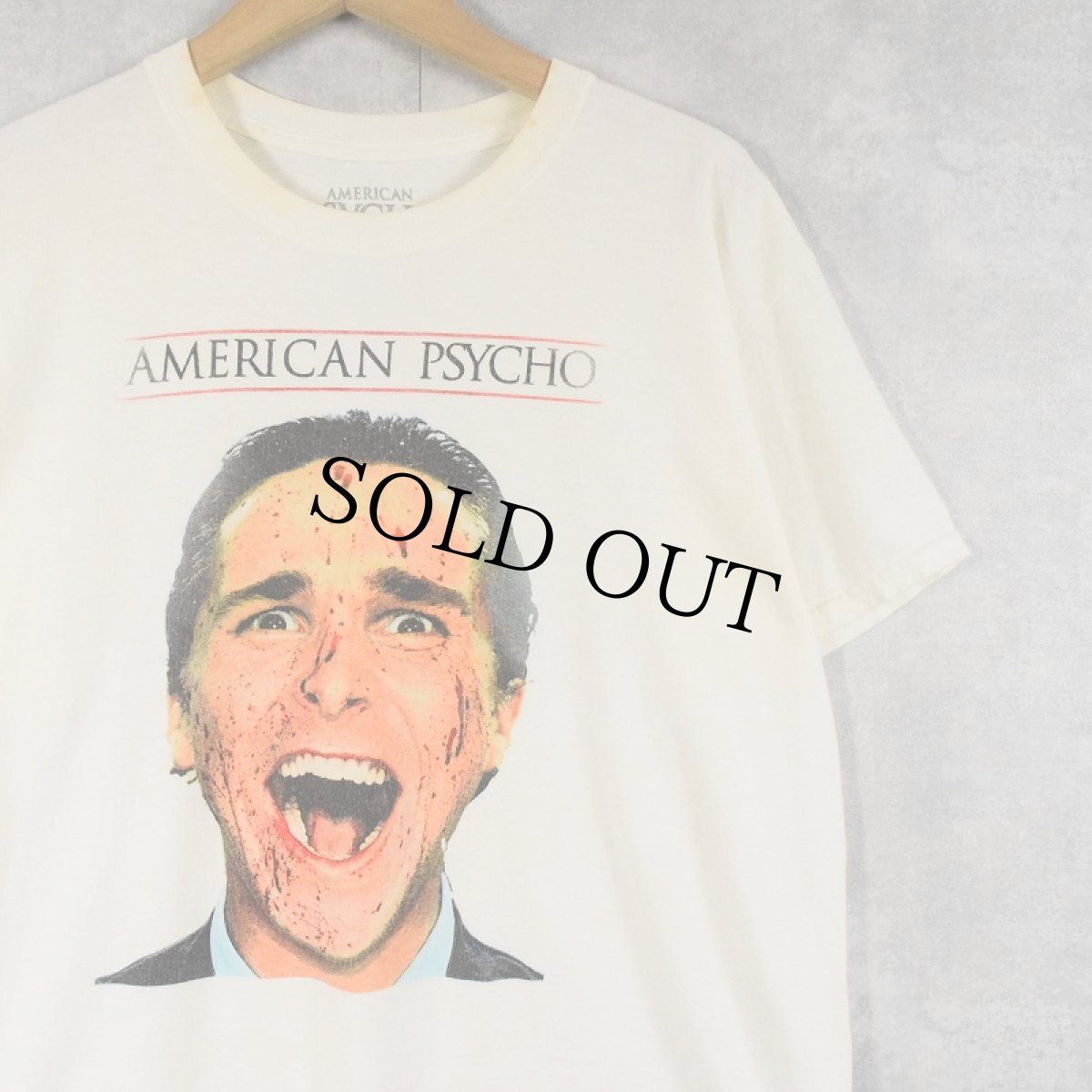 画像1: AMERICAN PSYCHO サイコホラー映画 プリントTシャツ L (1)