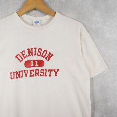 画像1: 70's Champion バータグ USA製 "DENISON UNIVERSITY" カレッジプリントTシャツ L (1)