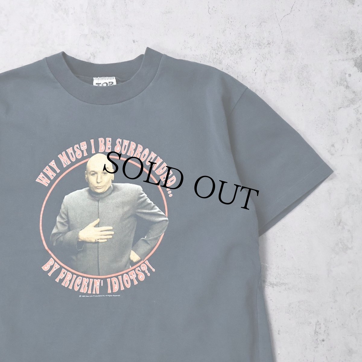 画像1: 90's Austin Powers "Dr.EVIL" コメディ映画 プリントTシャツ BLACK M (1)