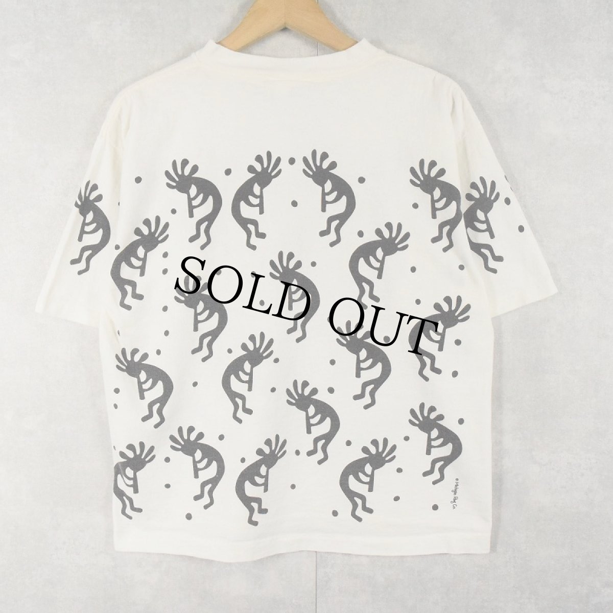 画像2: 90's MICHIGAN RAG CO. USA製 ココペリ柄 プリントTシャツ L (2)