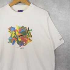 画像1: 90's STENA METALL "Gron Torkduk" アートプリント企業Tシャツ XL (1)