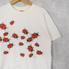 画像1: 90's〜 Wild Cotton てんとう虫柄 プリントTシャツ M (1)