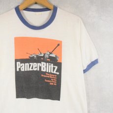 画像1: 80's PanzerBlitz ボードゲームプリントリンガーTシャツ (1)