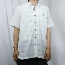画像2: 2018SS Patagonia チェック柄 チリメン コットンシャツ L (2)